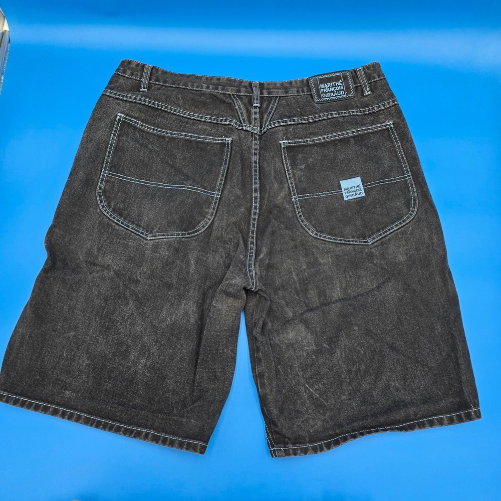 Vintage Marithé François Girbaud Shuttle Dark Wash‎ Denim Jean Shorts - Size 40